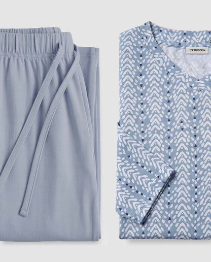 Pijama largo soft zuberi índigo
