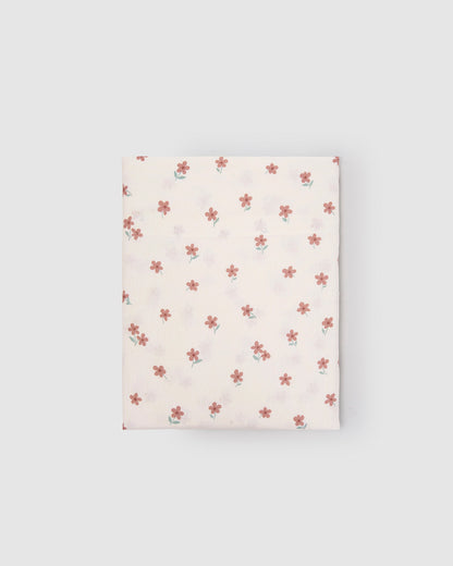 Juego de sábanas de cuna franela floralia rosa keike