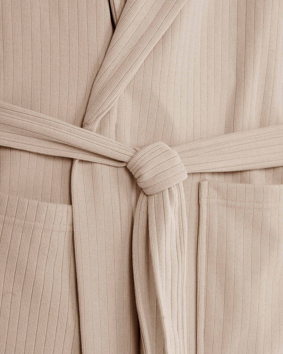 Ribbed Robe Wide Stripe Solid