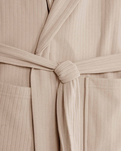 Ribbed Robe Wide Stripe Solid