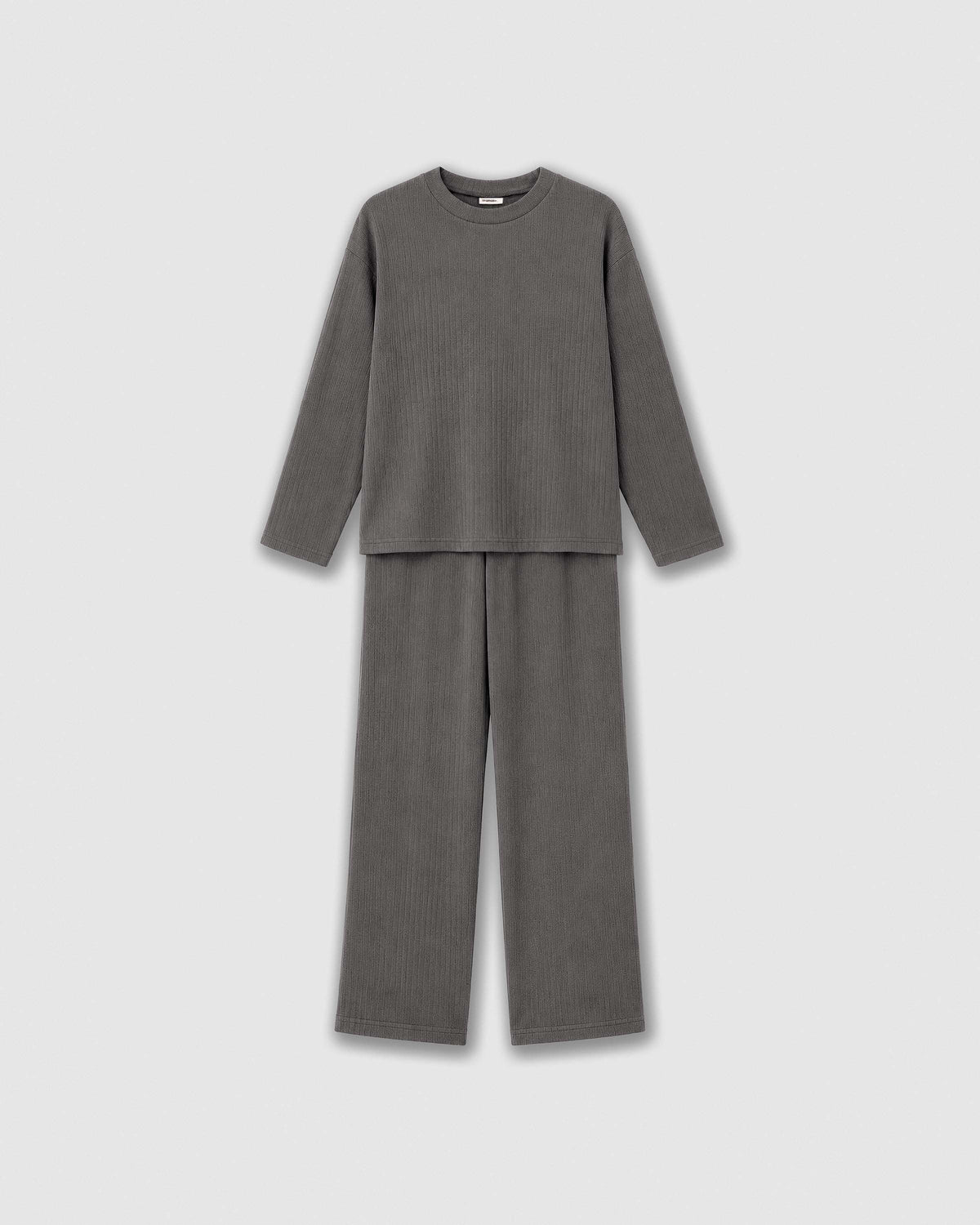 Pijama canalé raya ancha gris marengo