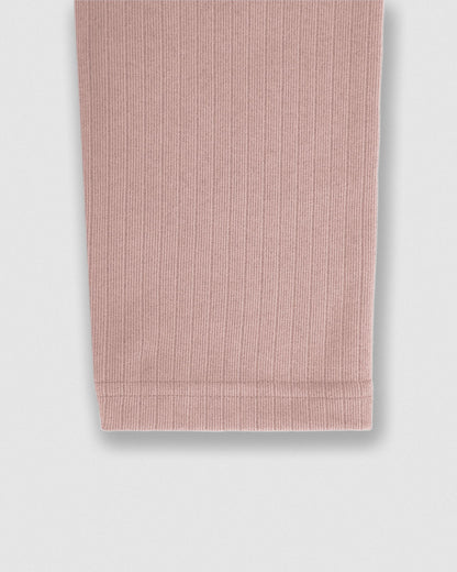 Wide stripe ribbed pyjamas dusty pink