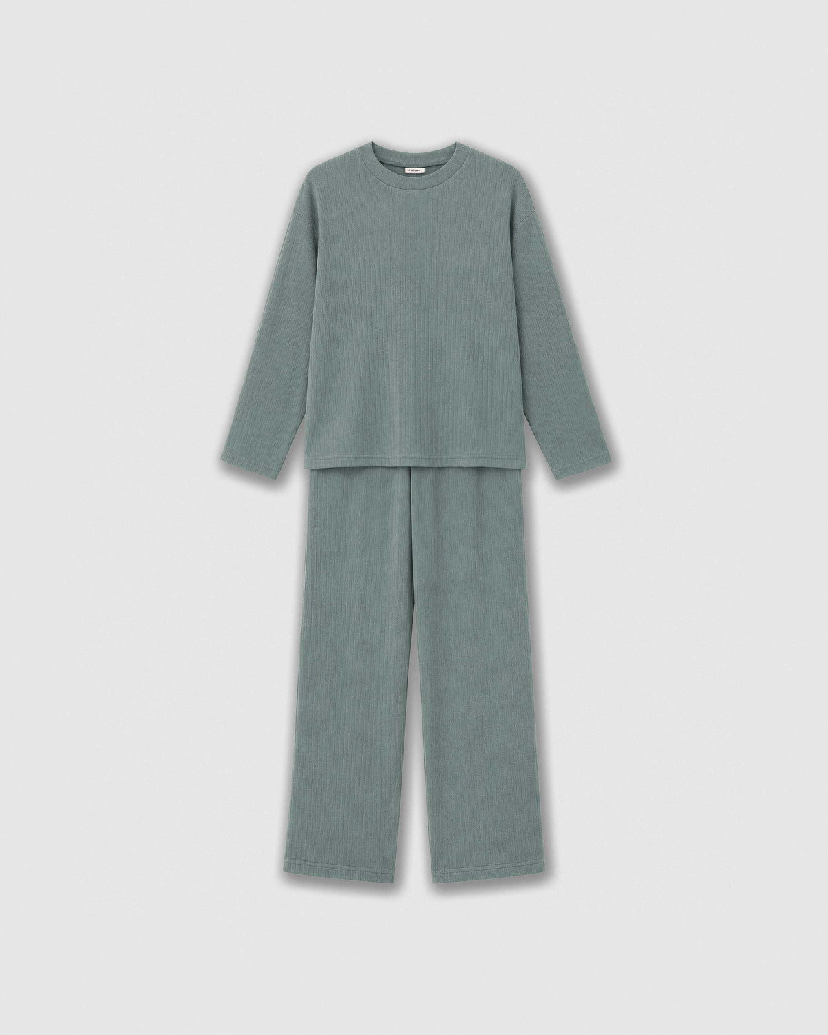 Pijama canalé raya ancha verde francés