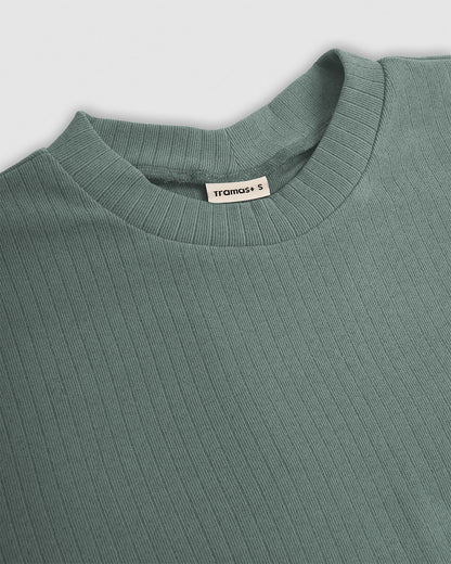 Pijama canalé raya ancha verde francés