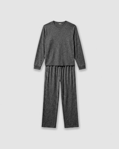 Pijama angorina liso gris marengo