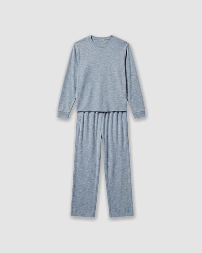 Pijama angorina liso índigo