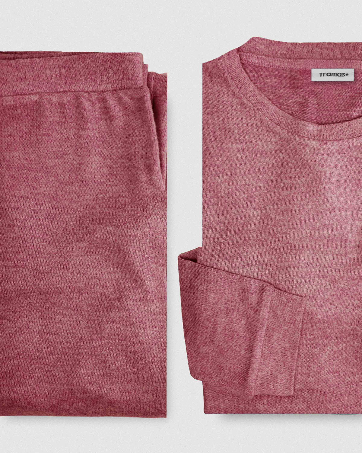 Pijama angorina liso rosa