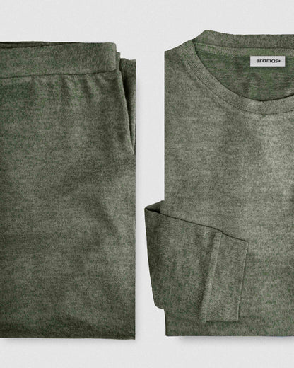 Pijama angorina liso verde