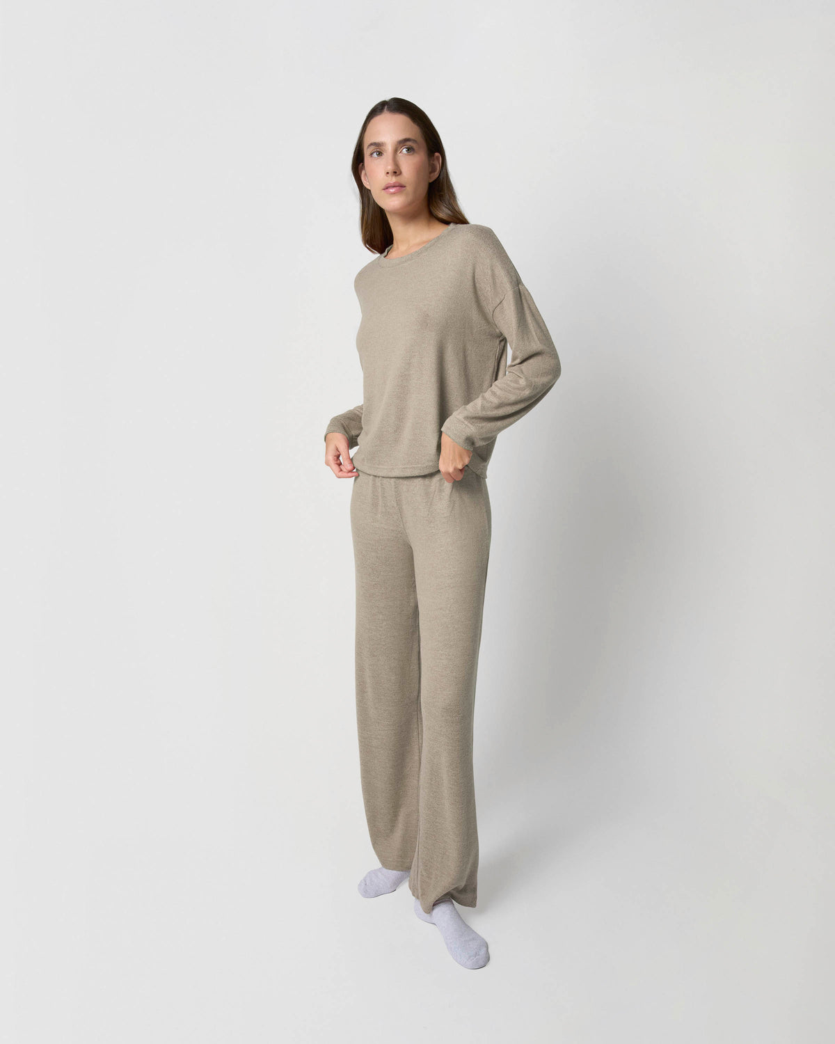 Pijama angorina liso arena