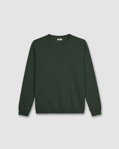 Sudadera básica deporte verde oscuro