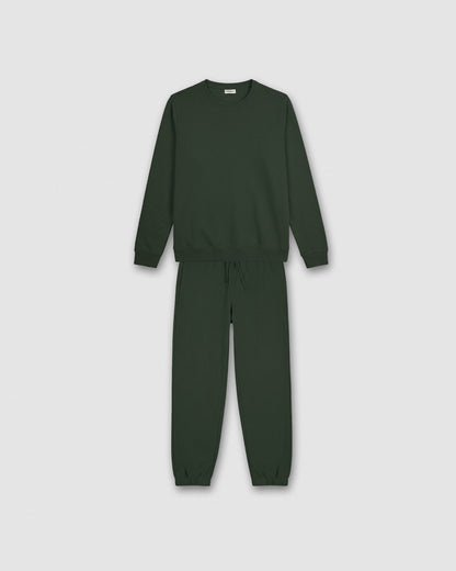 Sudadera básica deporte verde oscuro