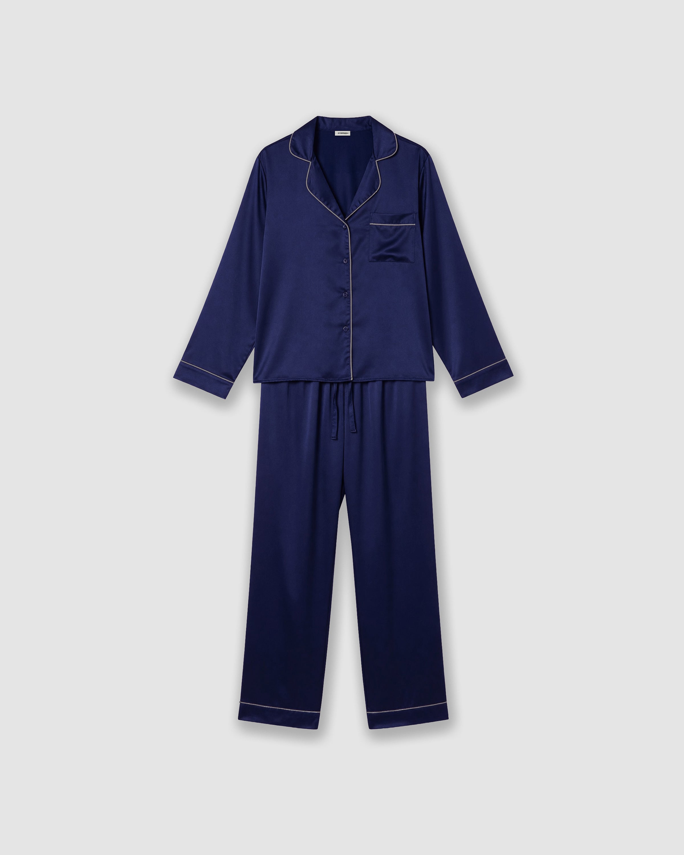Pijama comprido de cetim Friday azul