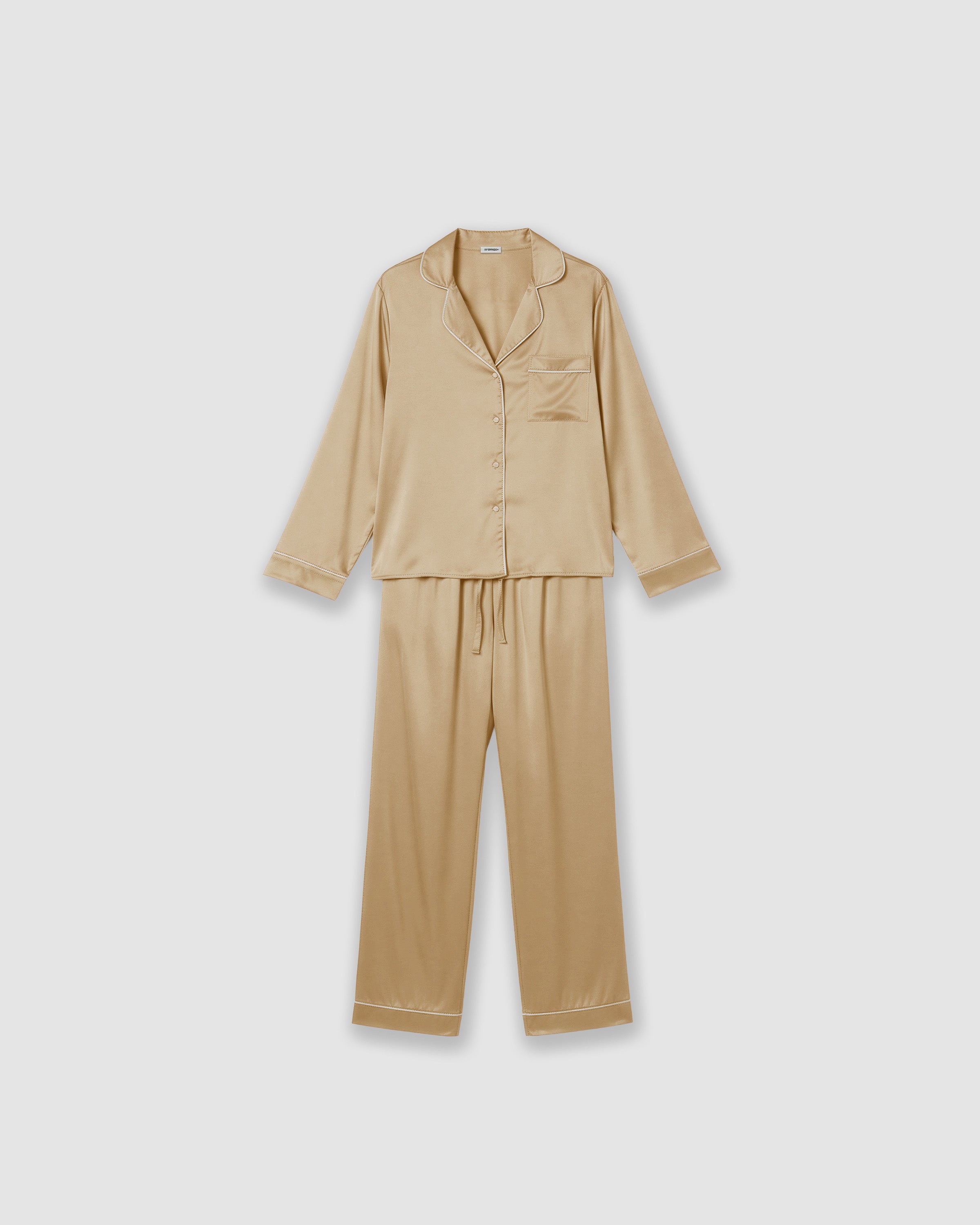 Pijama largo satén friday beige