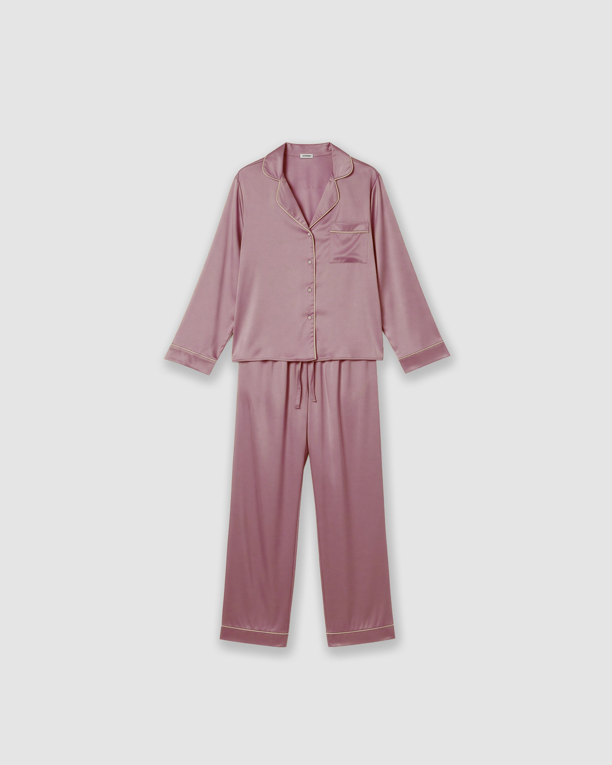 Pijama largo satén friday berenjena