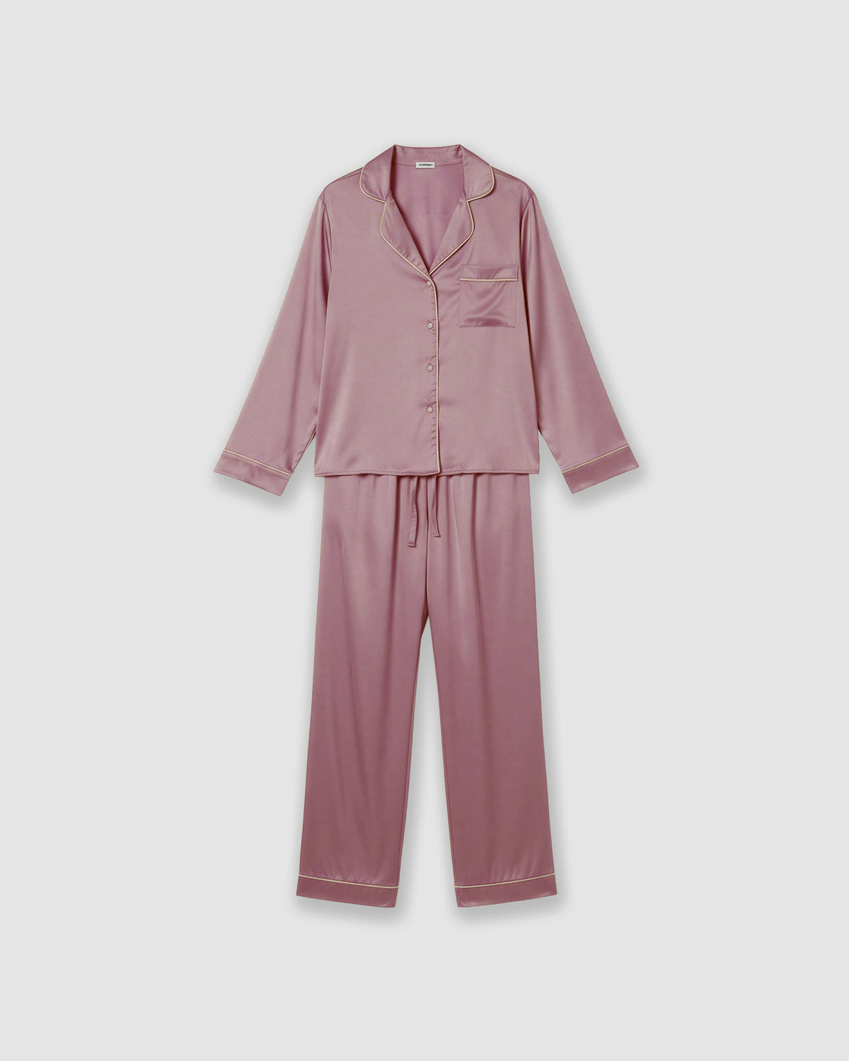 Pijama largo satén friday berenjena