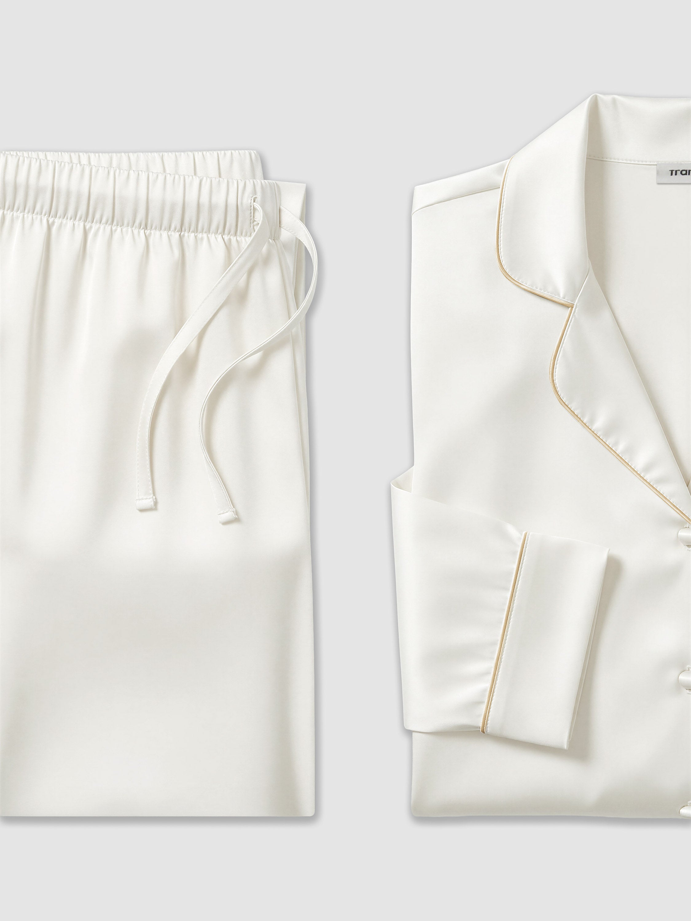 Pyjama long en satin naturel vendredi