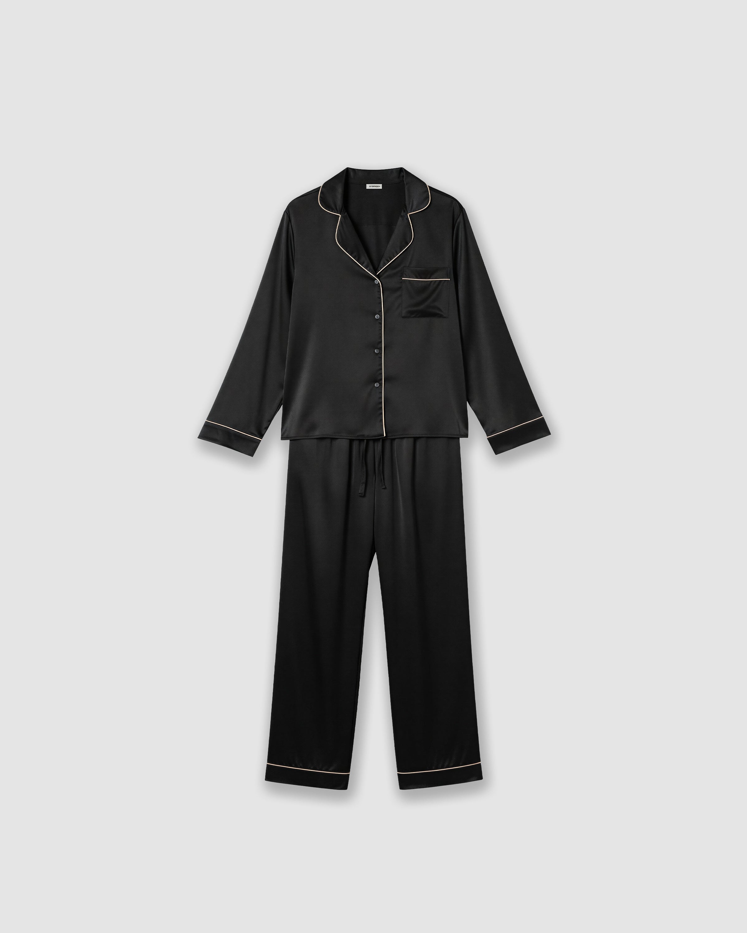 Pijama largo satén friday negro