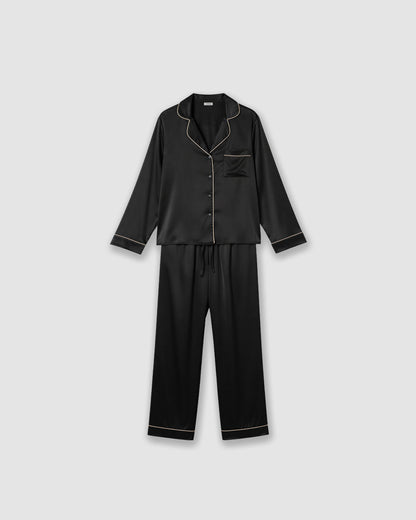 Pijama largo satén friday negro