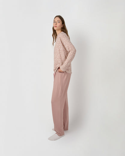 Pijama largo secret dusty rosa