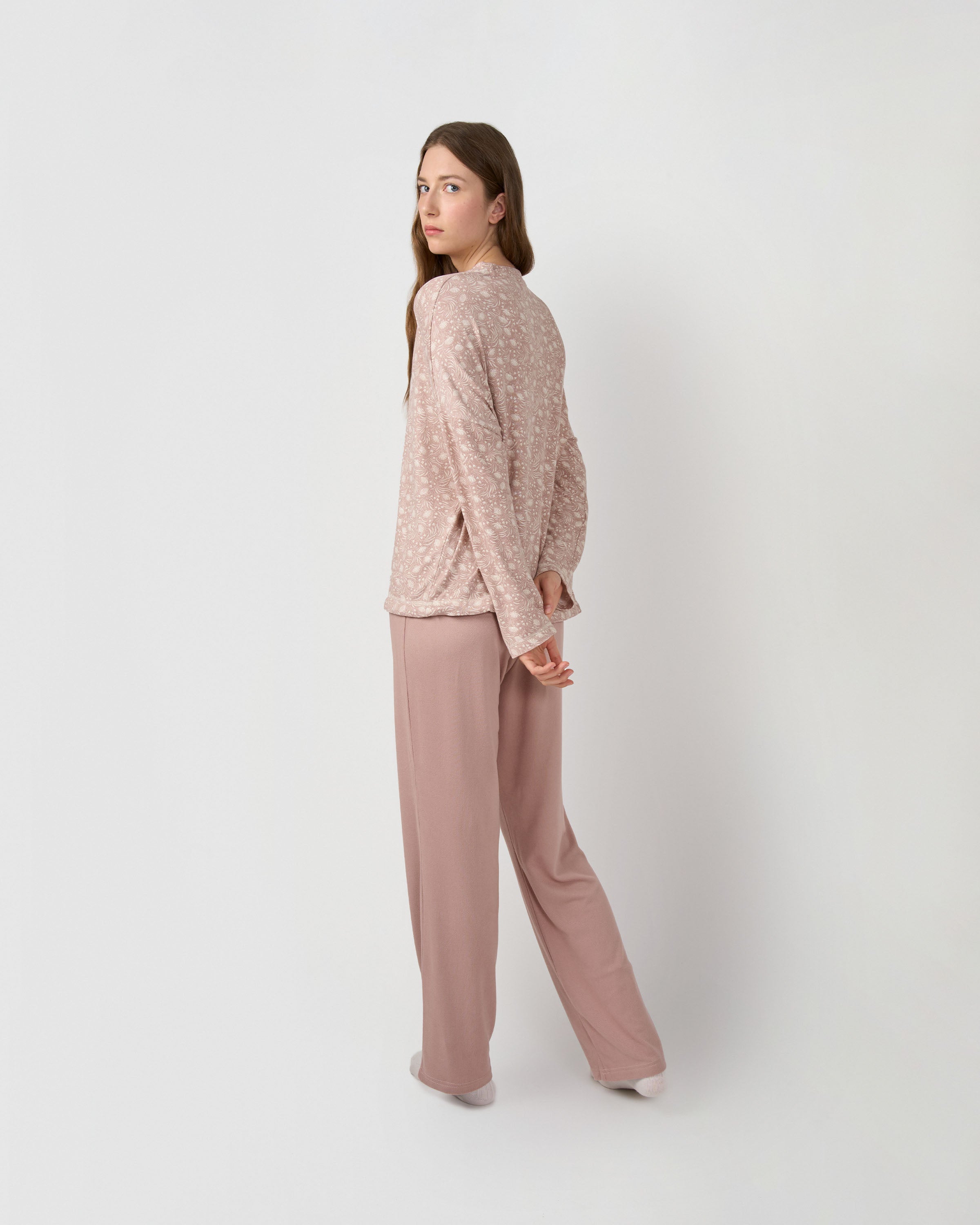 Pijama largo secret dusty rosa