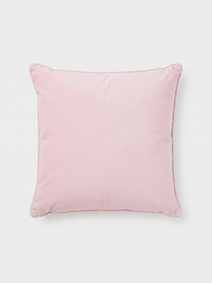 Cojín terciopelo liso rosa