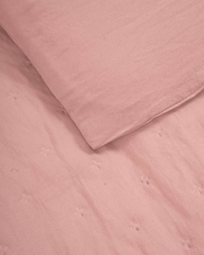 Copripiumino trapuntato traforato rosa keike