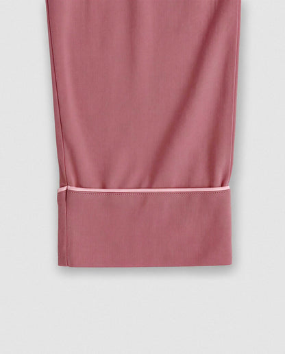 Camisón camisero algodón liso malva