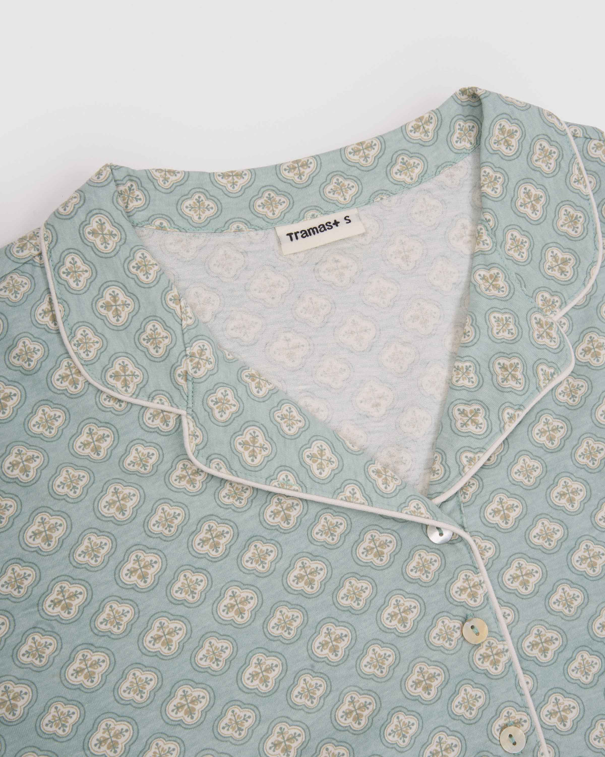 Camisón camisero premamá algodón tariq azul agua