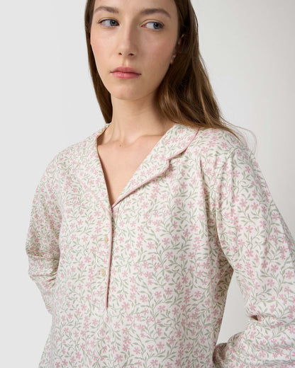 Camisón camisero algodón asili rosa