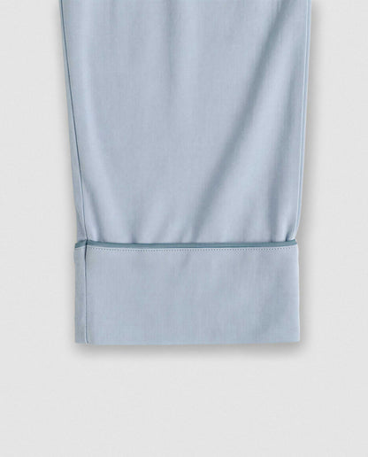 Camisón camisero algodón celeste