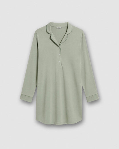 Camisón camisero algodón verde