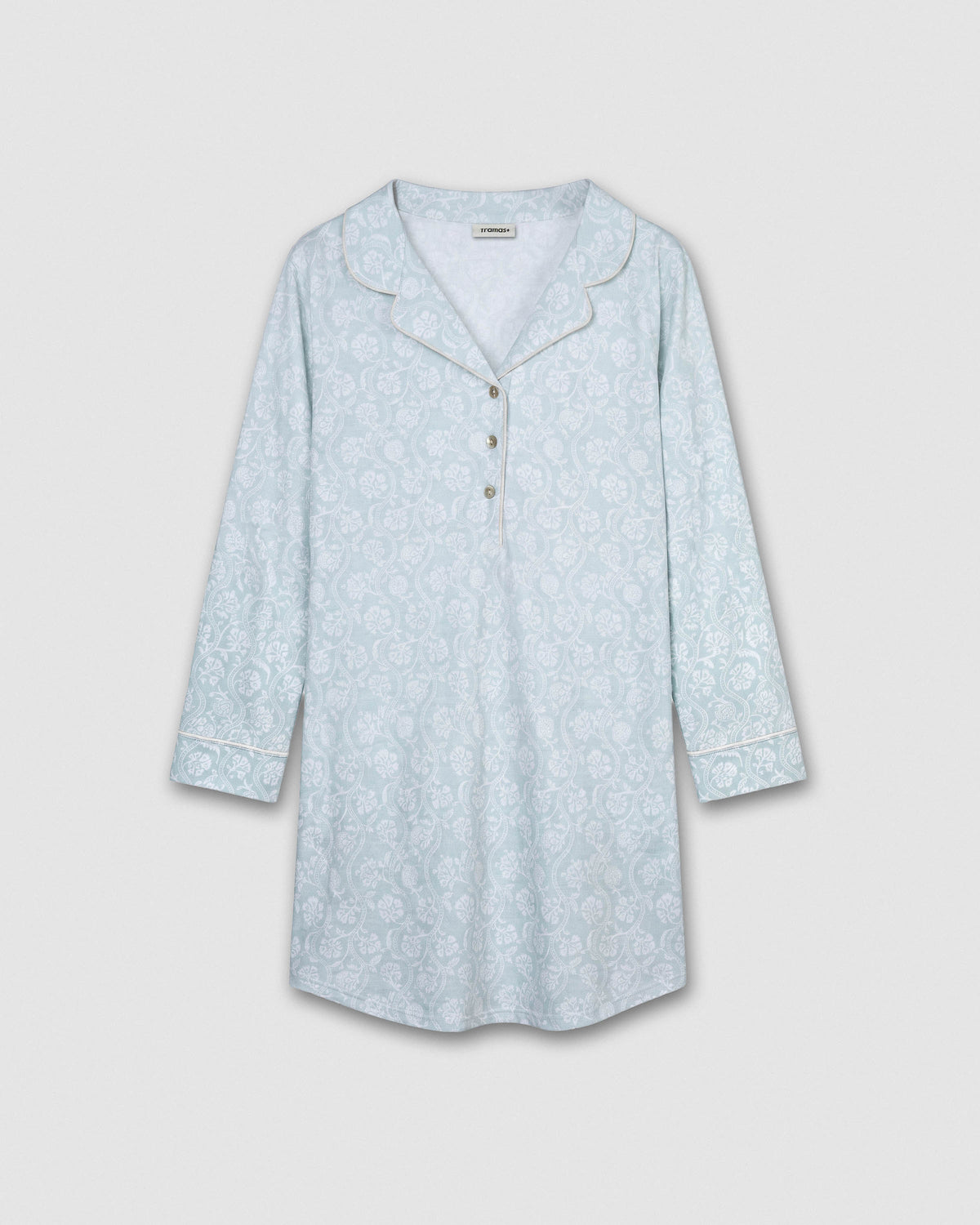 Camisón camisero algodón verao celeste