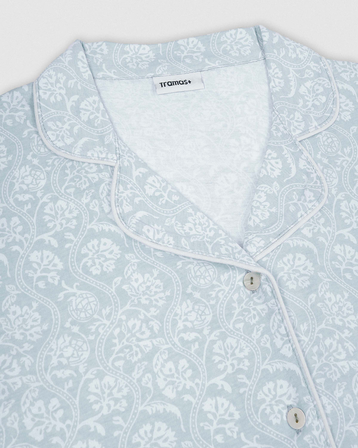 Camisón camisero algodón verao celeste