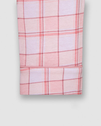 Pijama largo camisero algodón cuadro moni rosa