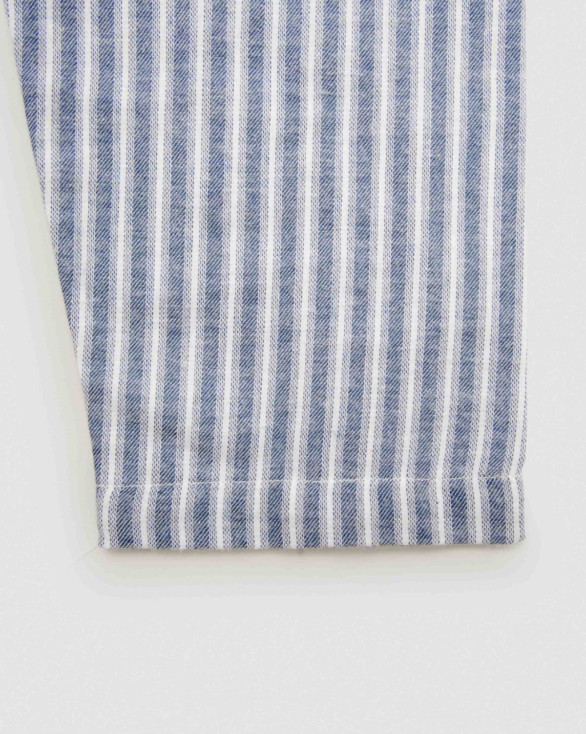Pijama camisero franela raya linares azul
