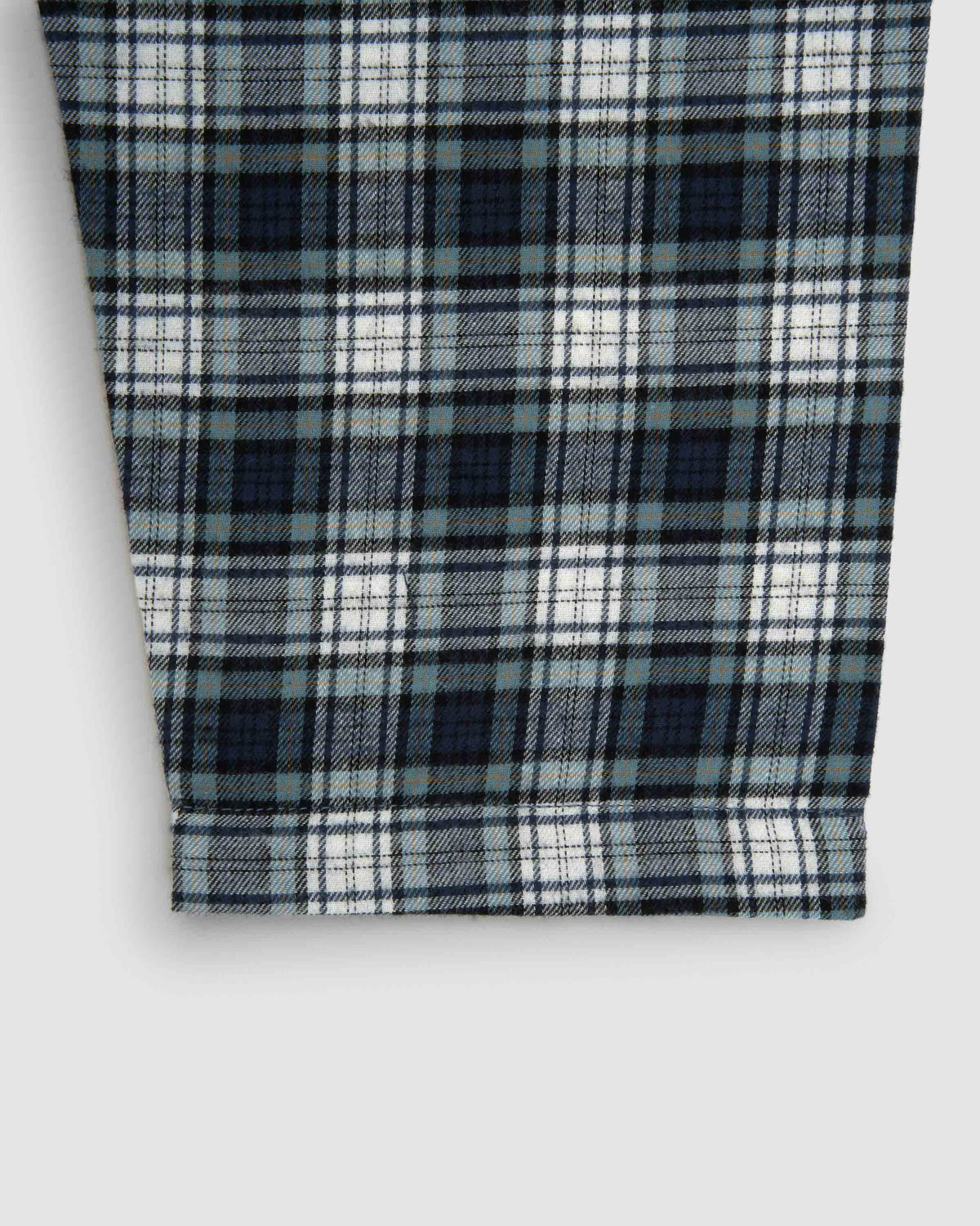 Pijama camisero franela algodón cuadro olen azul marino
