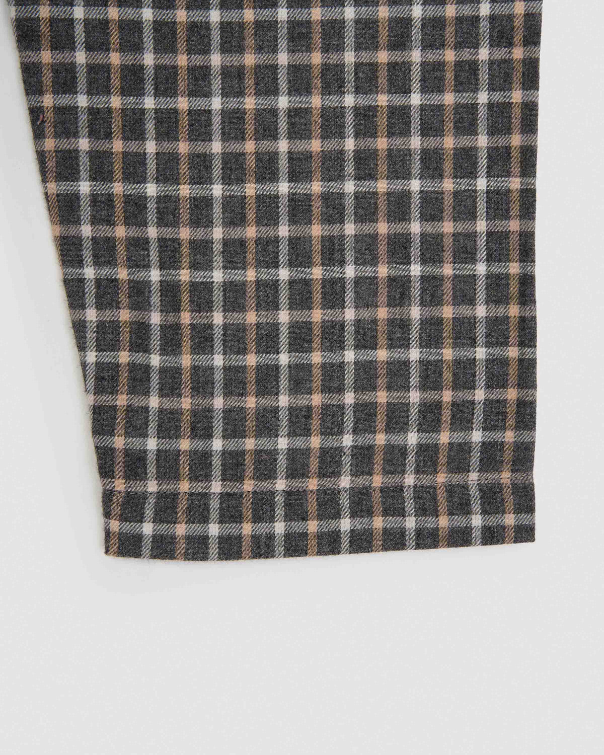 Pijama camisero franela algodón cuadro sogno gris