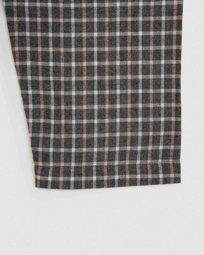 Pijama camisero franela algodón cuadro sogno gris