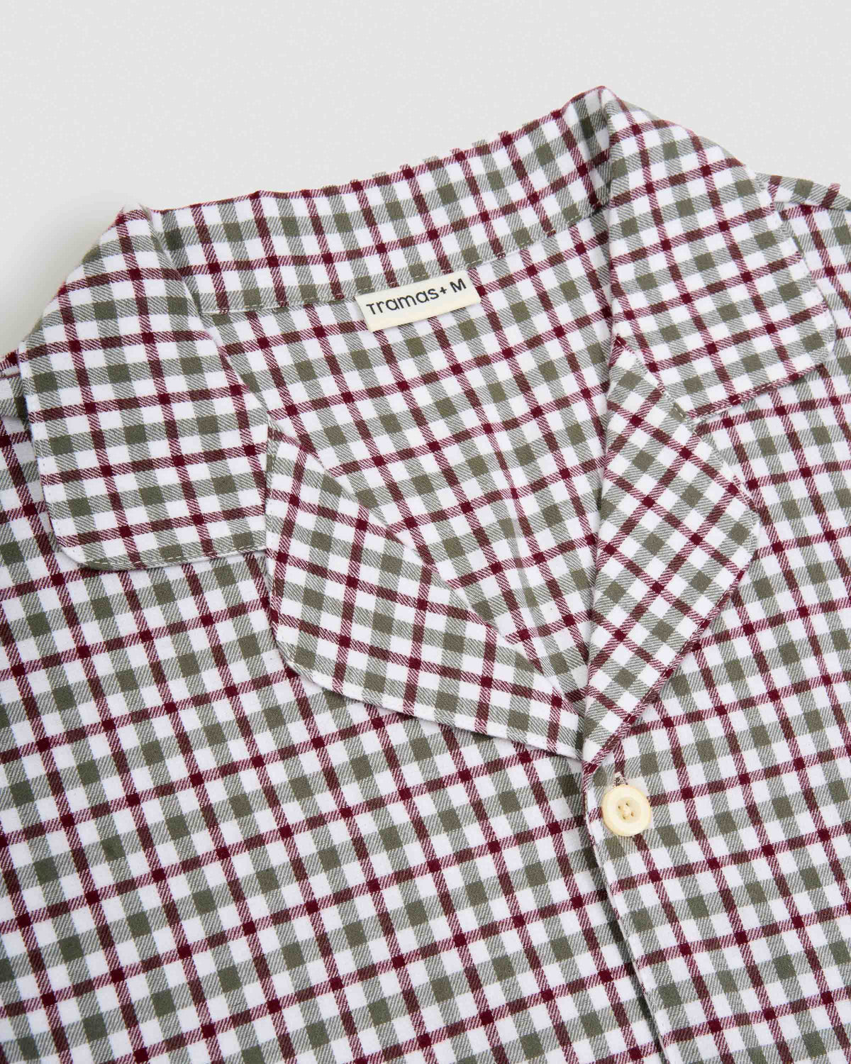Pijama camisero franela cuadro ossia burdeos