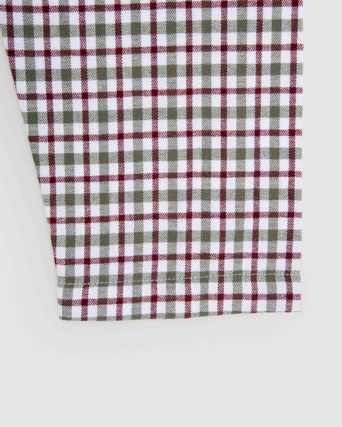 Pijama camisero franela cuadro ossia burdeos