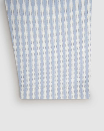 Pijama camisero franela algodón raya ferdinand celeste