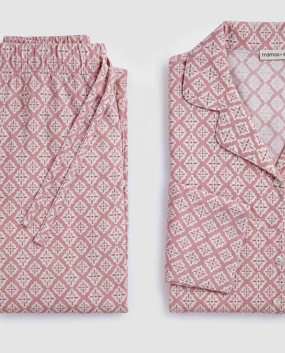 Flannel shirt pyjamas Pulse pink