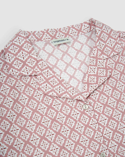 Flannel shirt pyjamas Pulse pink