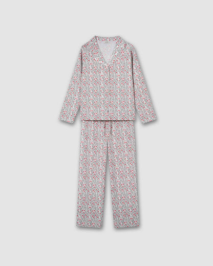 Pijama camisero franela verdalia rosa