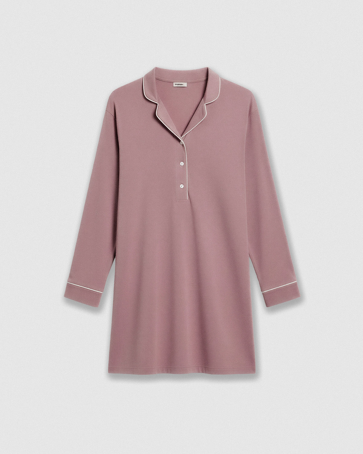 Camisón camisero premamá viscosa punto rosa