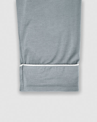 Camisa de dormir tipo camiseira em viscose malha azul água