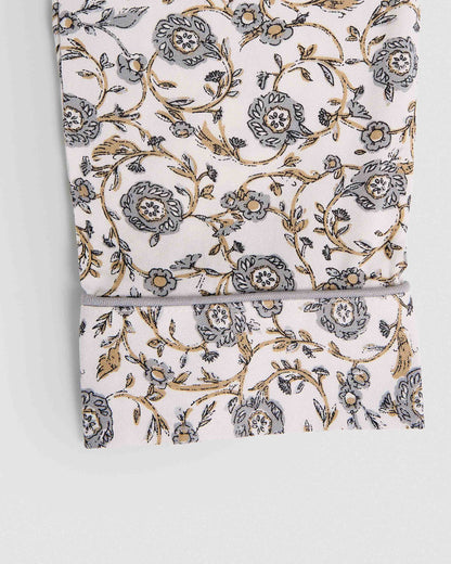 Pijama largo camisero viscosa classic azul grisáceo