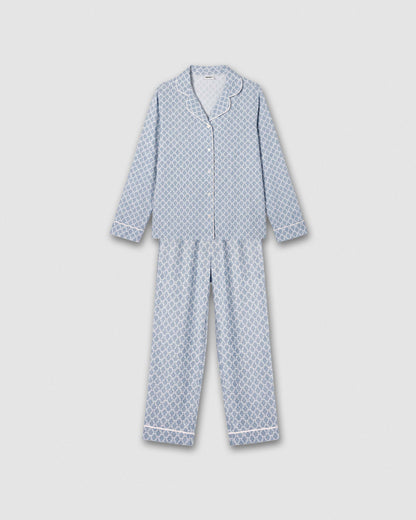 Pijama largo camisero viscosa kai índigo