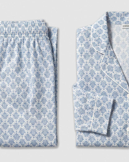 Pijama largo camisero viscosa kai índigo