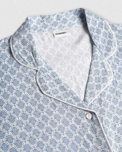 Pijama largo camisero viscosa kai índigo